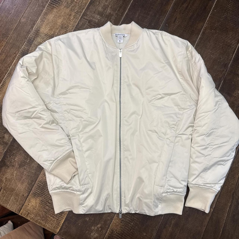 Athleta Women's Satin Bomber Jacket with Zippered Pockets